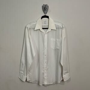 Yves Saint Laurent 16.5 (34/35) white button down shirt Corpcore professional